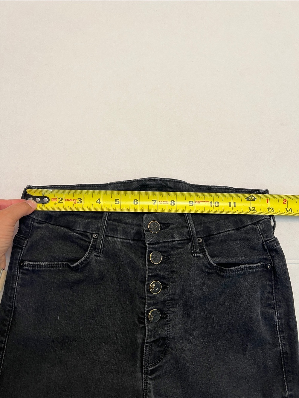 MOTHER THE PIXIE ANKLE FRAY BLACK SKINNY JEANS IN NOT GUILTY WASH SIZE 27 - Picture 10 of 13